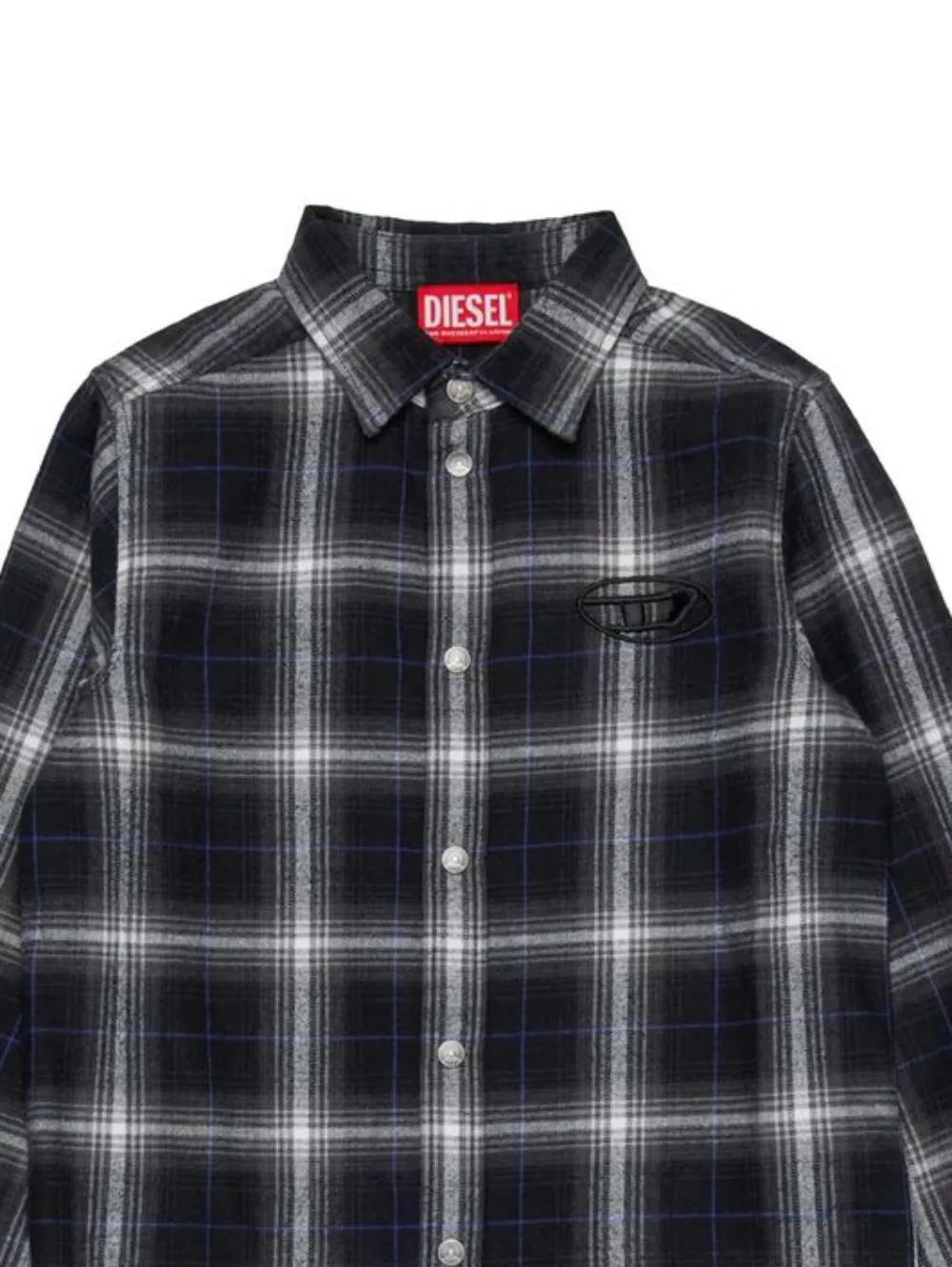  Diesel Kids Plaid Shirt - Black 
