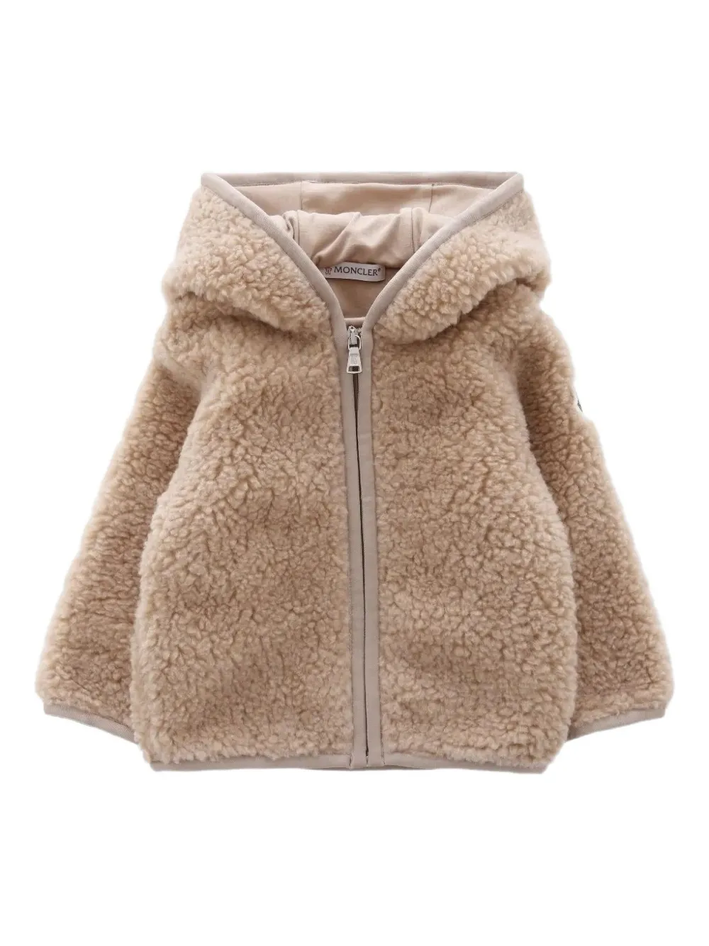 Moncler Enfant Teddy gewatteerd jack Beige
