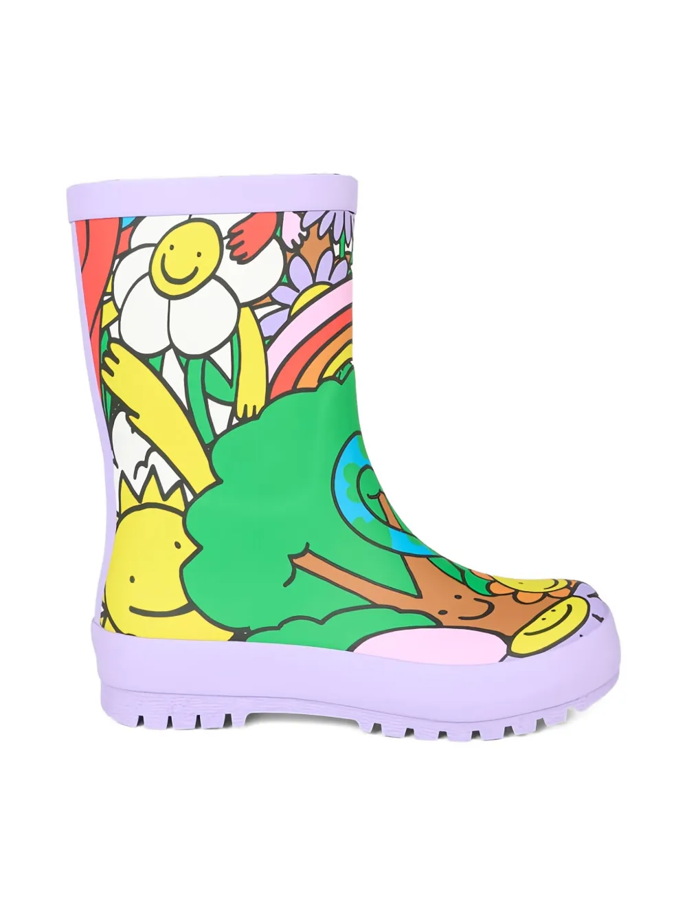 Stella McCartney Kids Earth Friends graphic wellies boots - Paars