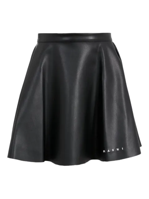 Marni Kids embroidery-logo skirt