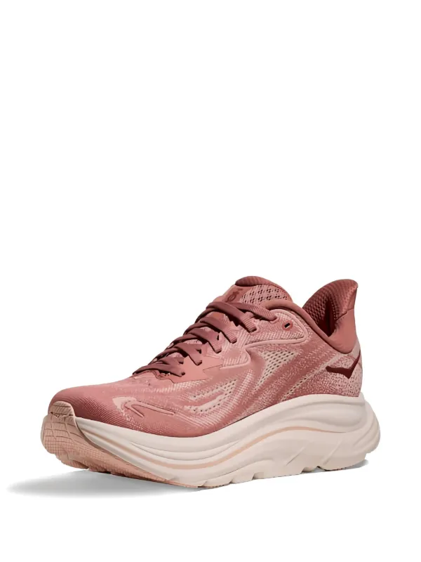 HOKA CLIFTON 10ワイド サーモンピンク レディーススニーカー HOKA Clifton 10 レースアップスニーカー | ピンク | FARFETCH JP