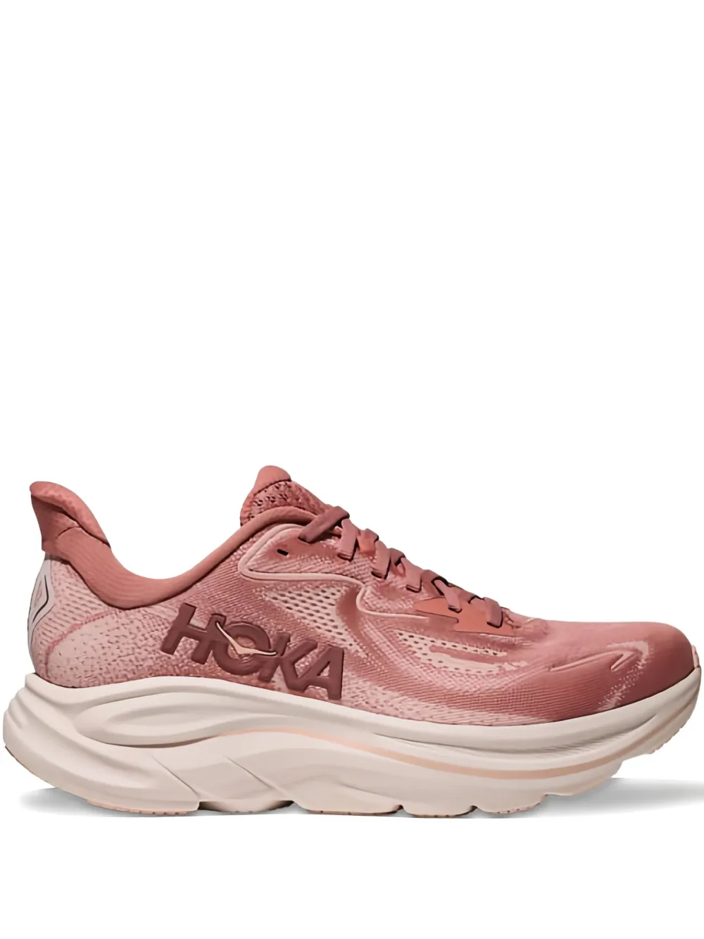 HOKA Clifton 10 lace-up sneakers Roze