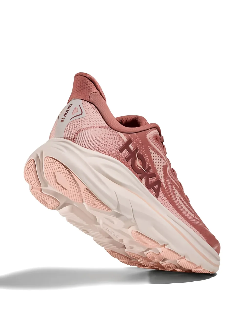 HOKA Clifton 10 lace-up sneakers Roze