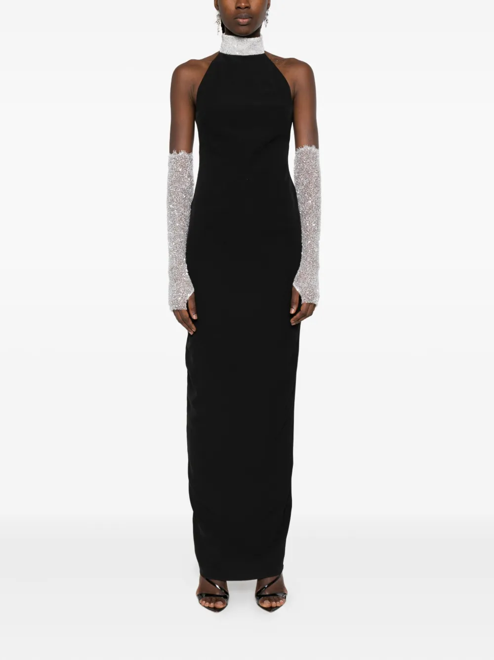 Vestiaire d'un Oiseau Libre halter-necklace dress - Zwart