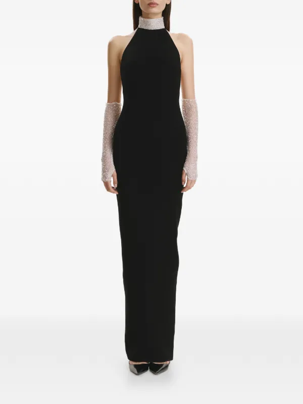 Vestiaire D'un Oiseau Libre Halter-necklace Midi Dress - Black