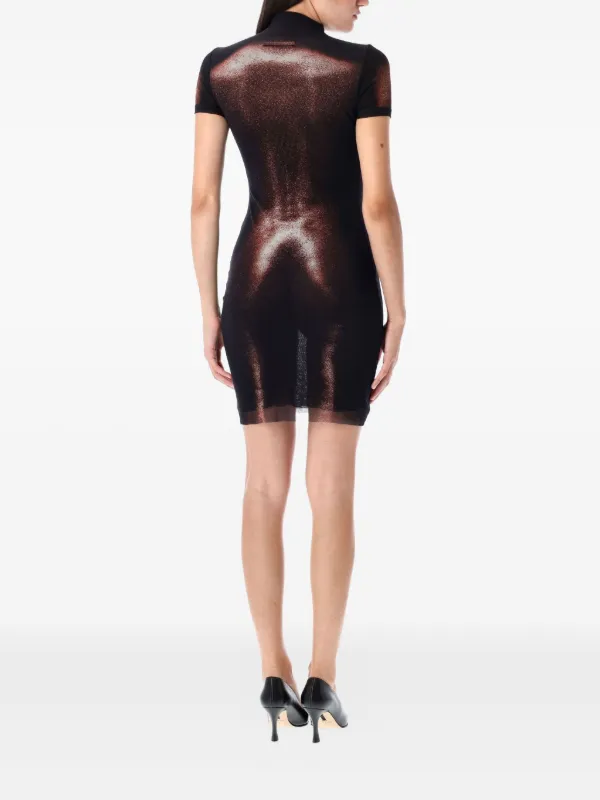 body print bodycon dress Blue Abstract Body Print Long sleeves Mini Dress | Dresses