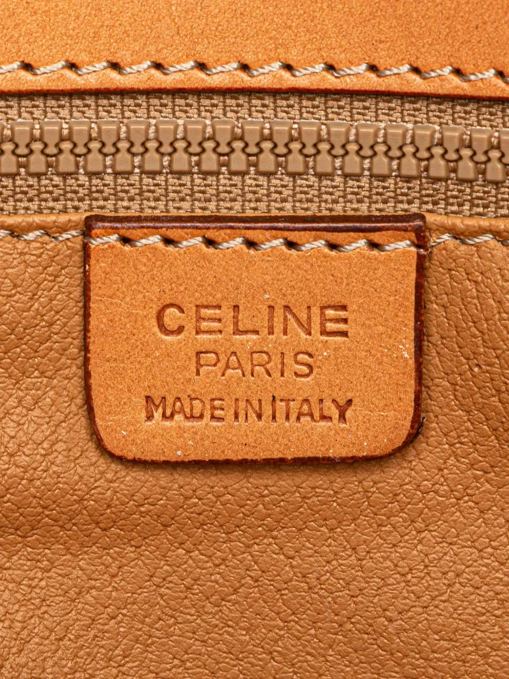 Pre-owned Celine 1993 Macadam Coated Canvas Clutch Bag In Brown