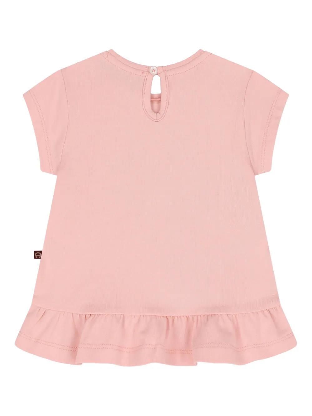 Aigner Kids necklace-print ruffled T-shirt 881