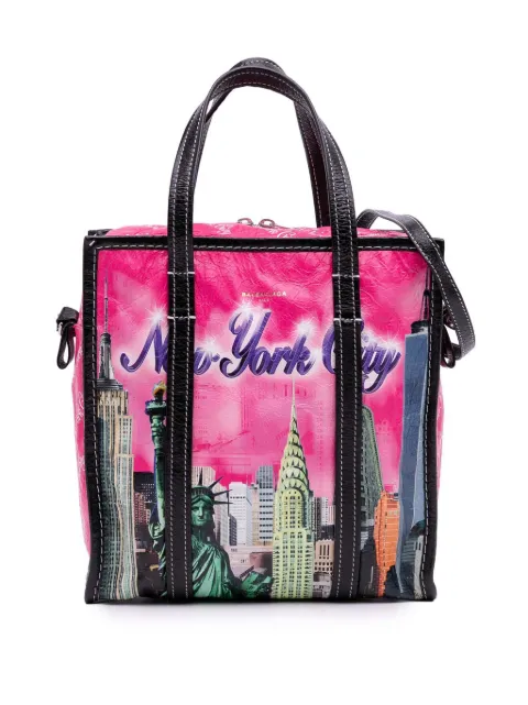 Balenciaga Pre-Owned 2018 S Lambskin NYC Bazar Shopper satchel