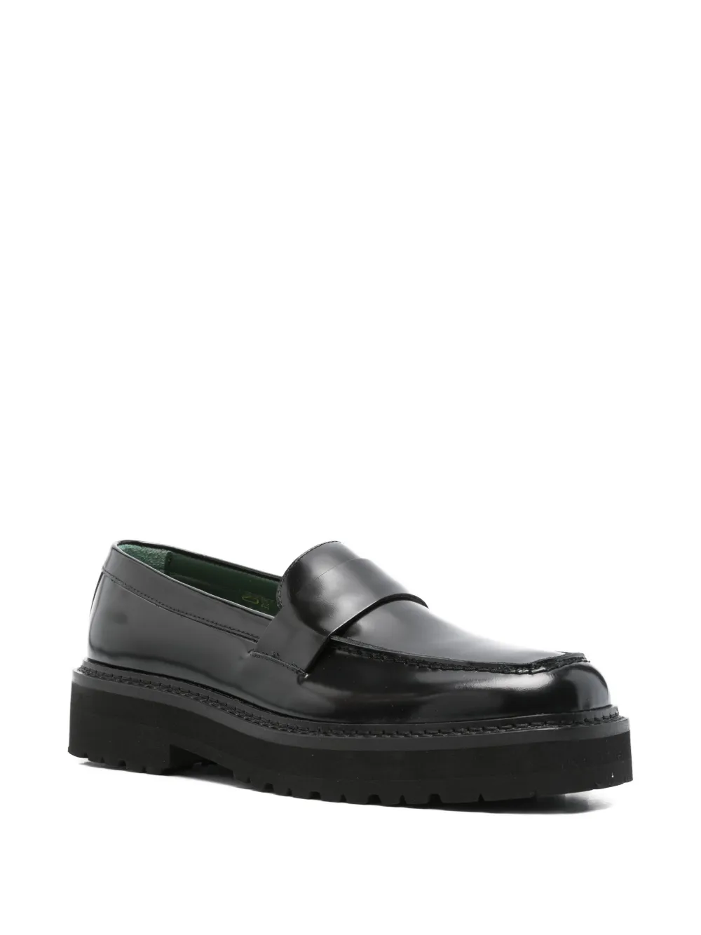VINNY'S strap leather loafers - Zwart