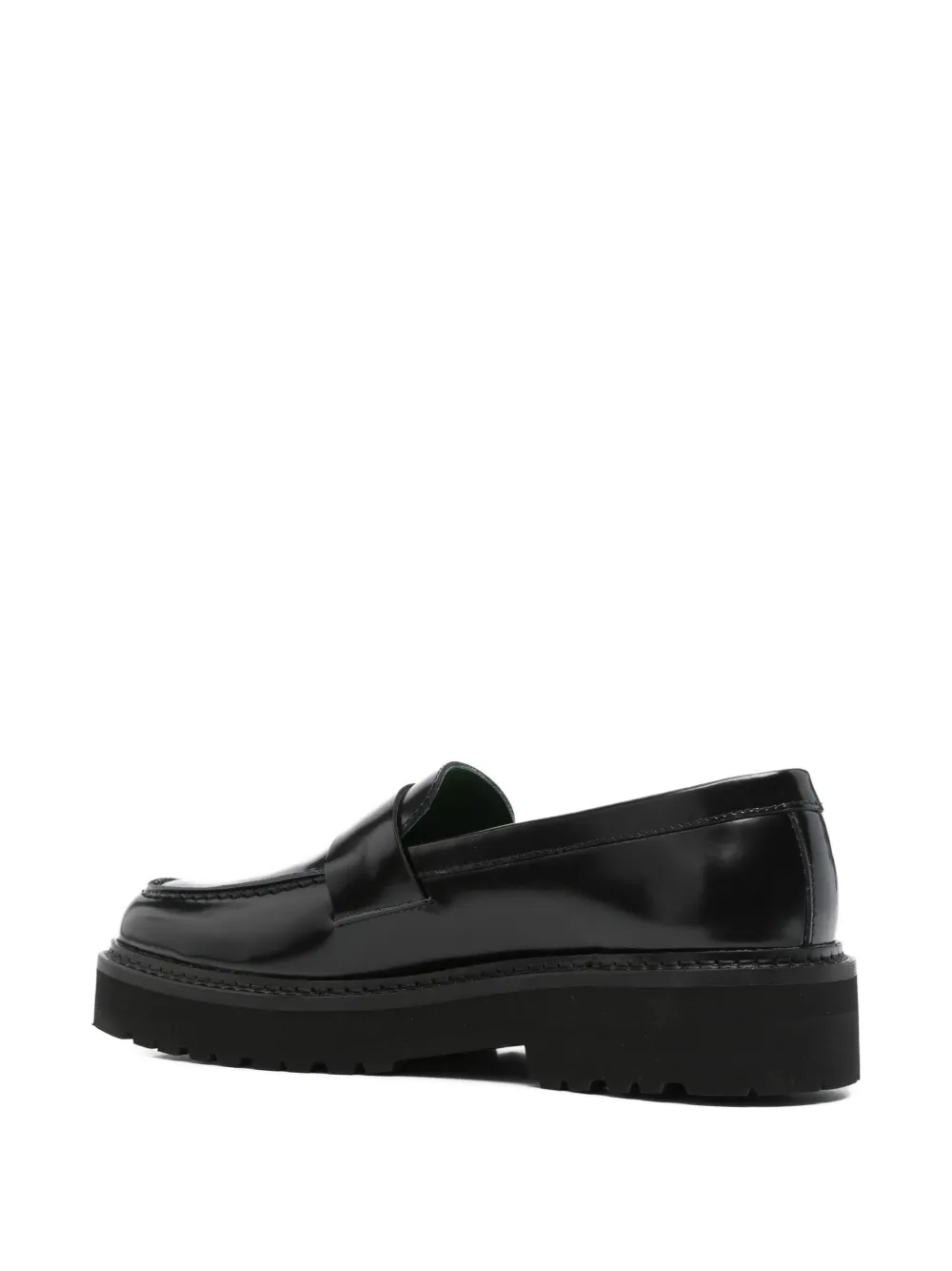  Vinny's Strap Leather Loafers - Black 
