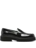 VINNY'S strap leather loafers - Black