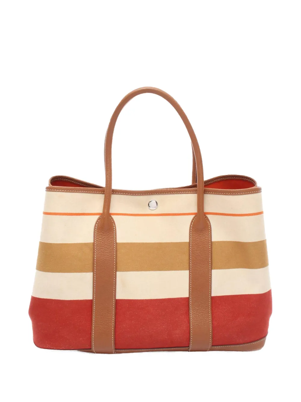 Hermès Pre-Owned 2013 Toile and Negonda Striped Garden Party 36 tote bag | Brown | Image 1