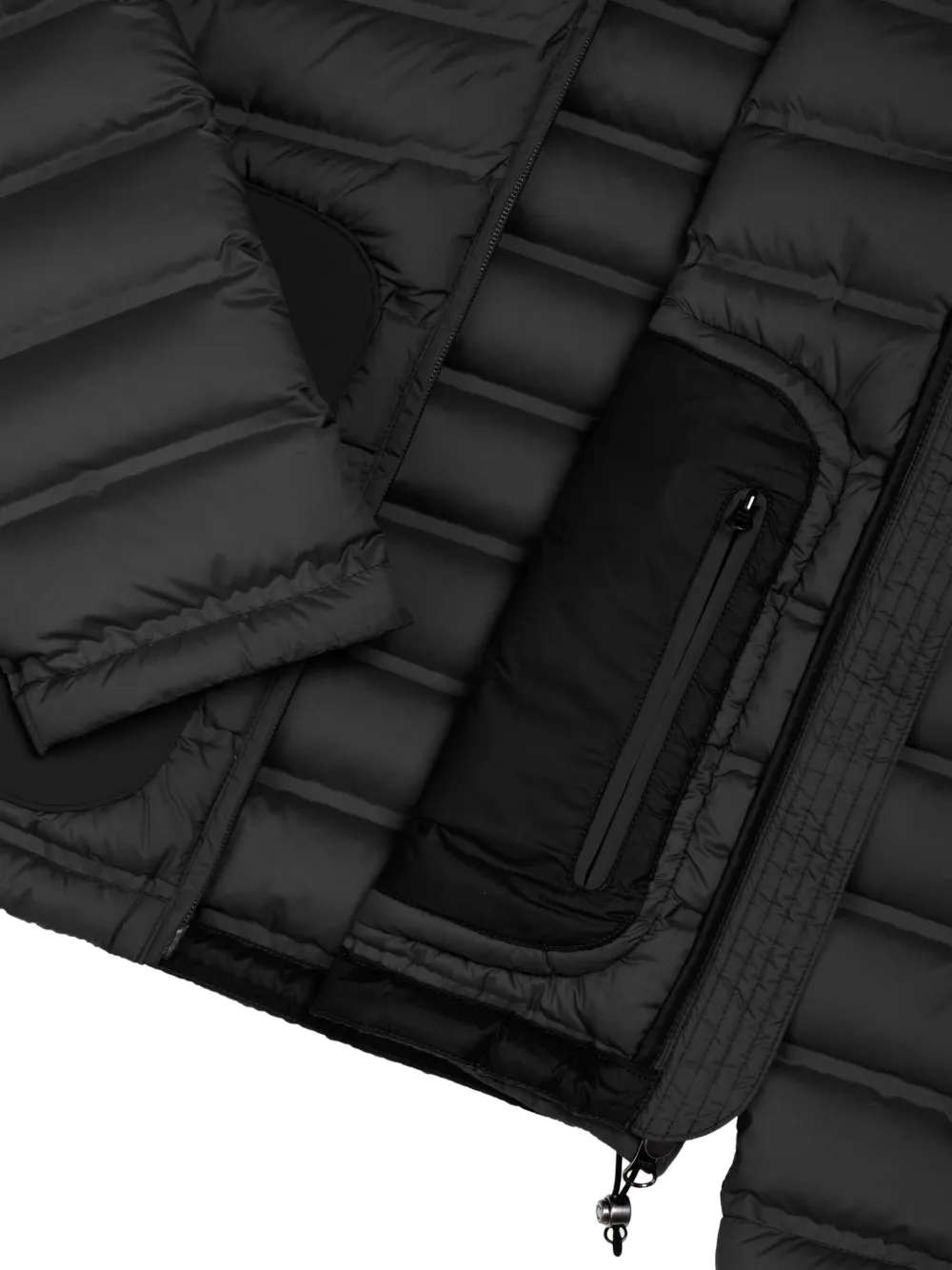Colmar hooded quilted jacket Zwart