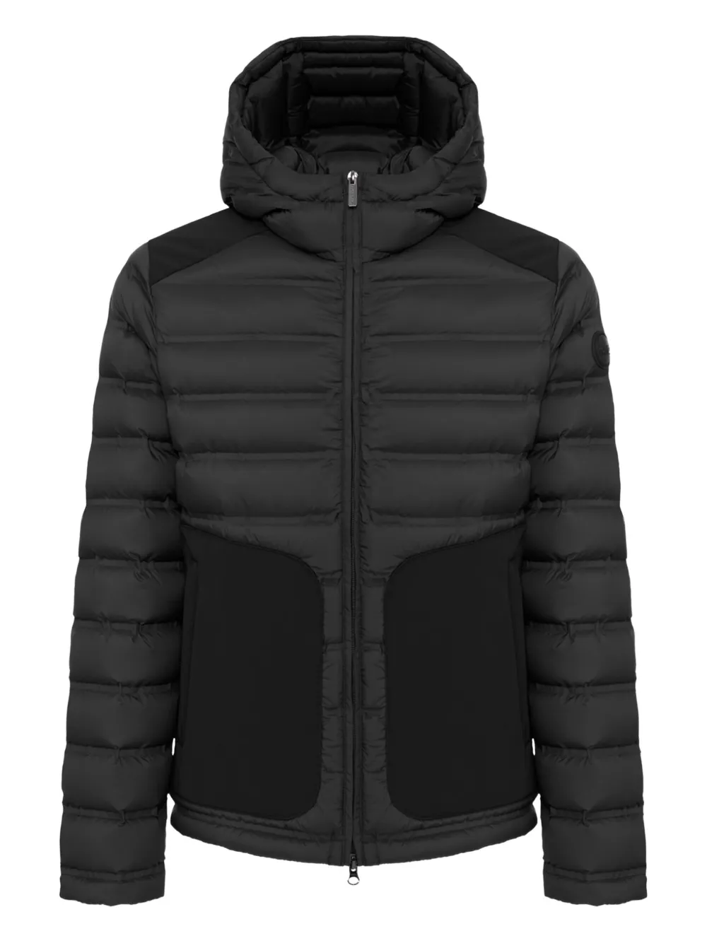 Colmar hooded quilted jacket Zwart