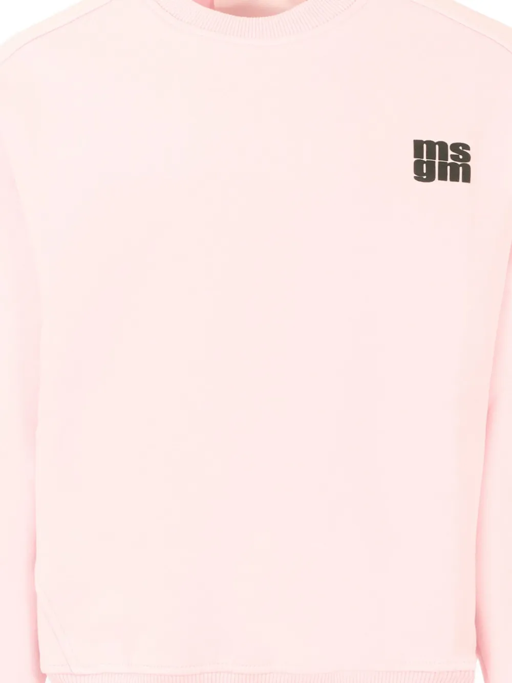 MSGM Kids logo-print crew-neck sweatshirt Roze