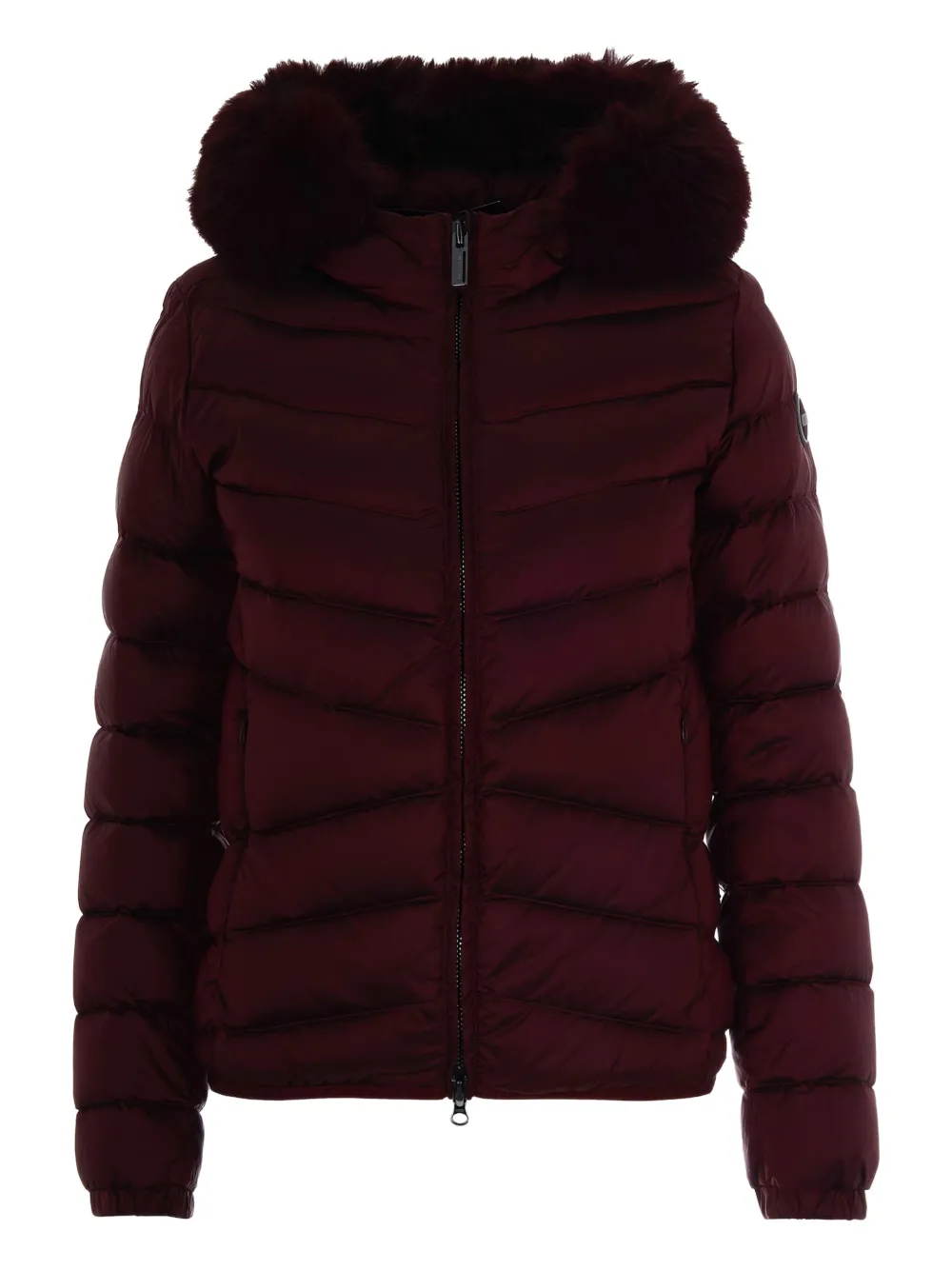 quilted trimmed hooded jacket