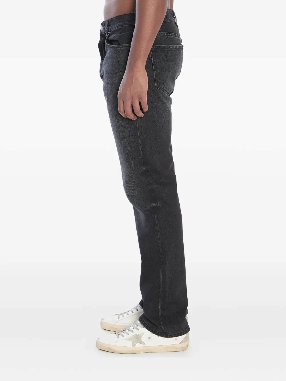 Haikure five-pockets buttoned bootcut jeans - Zwart