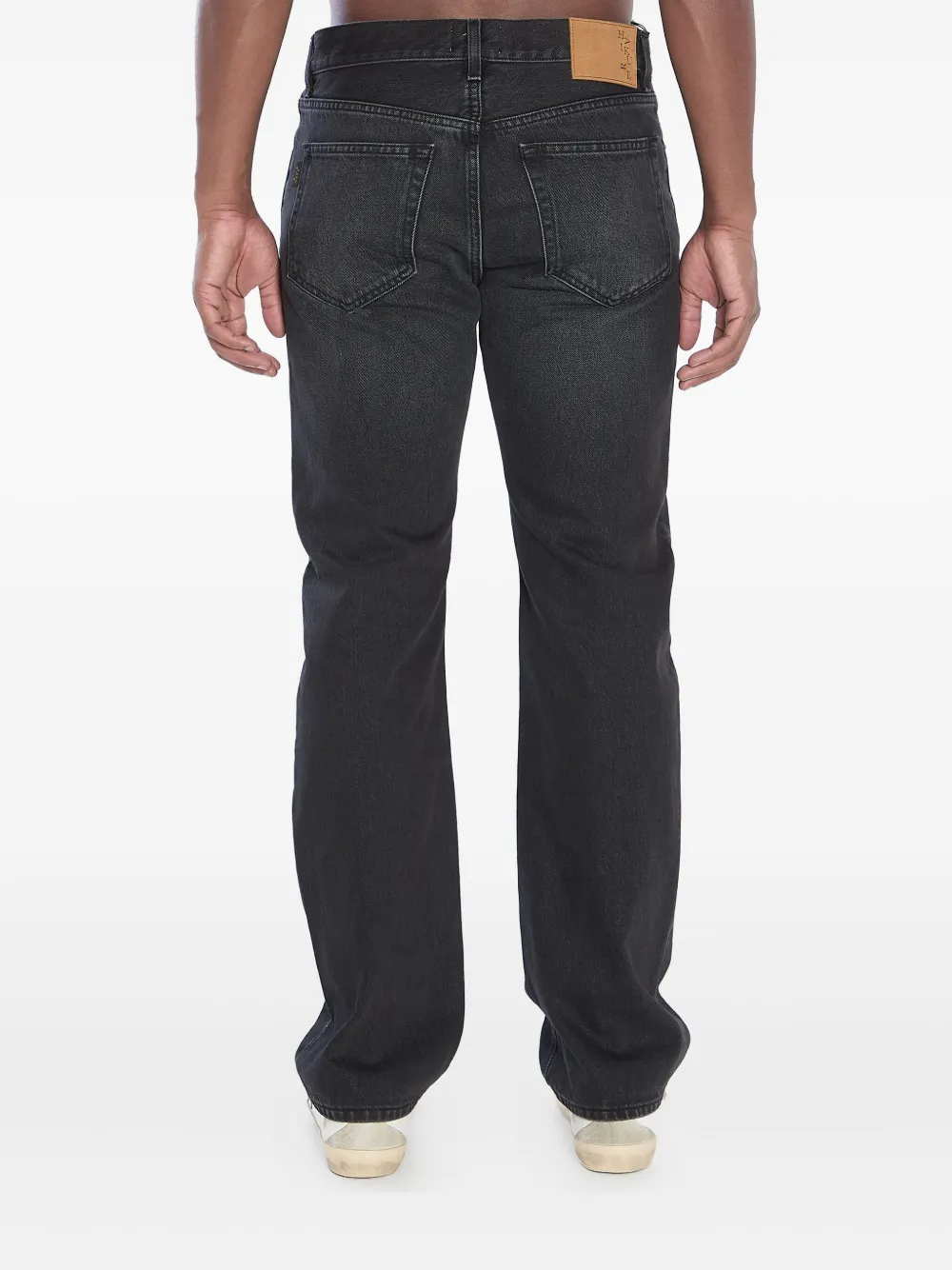 Haikure five-pockets buttoned bootcut jeans Zwart