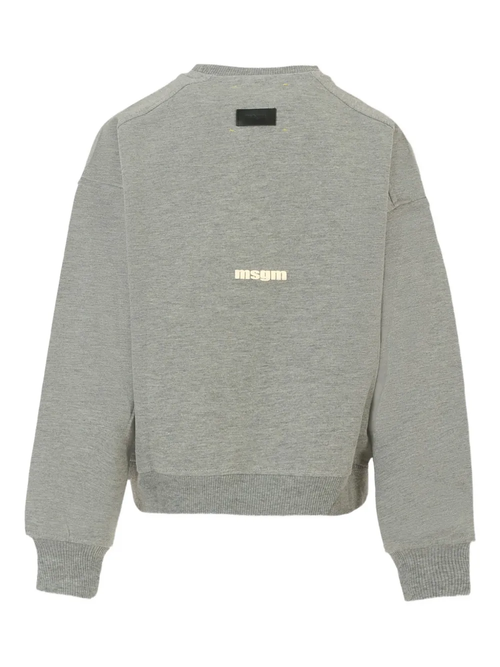 MSGM Kids logo-print crew-neck sweatshirt Grijs