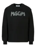 MSGM Kids logo-print long-sleeve T-shirt - Black