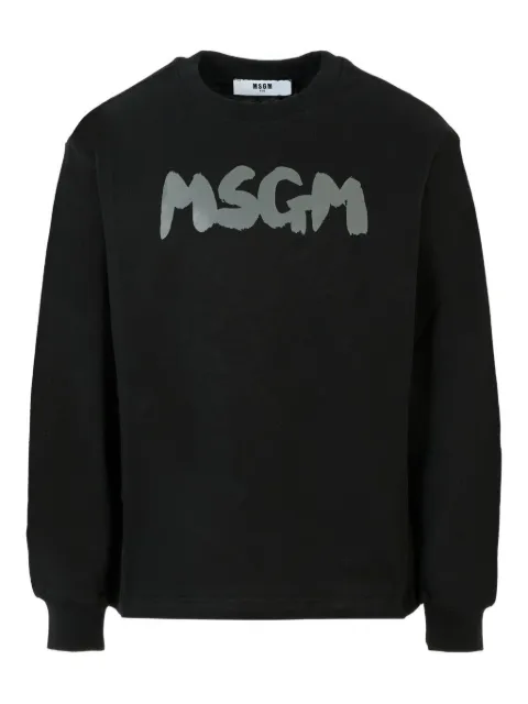 MSGM Kids logo-print long-sleeve T-shirt