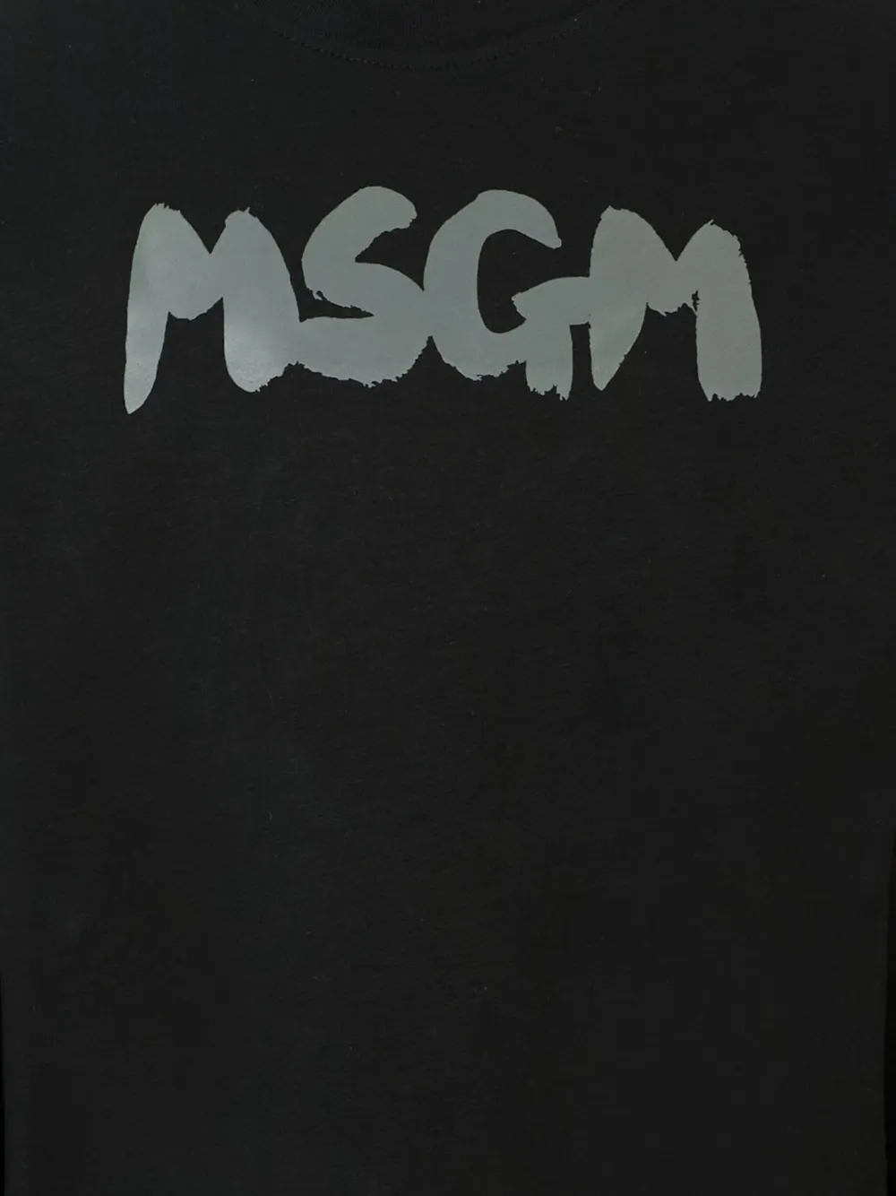 MSGM Kids logo-print long-sleeve T-shirt Zwart