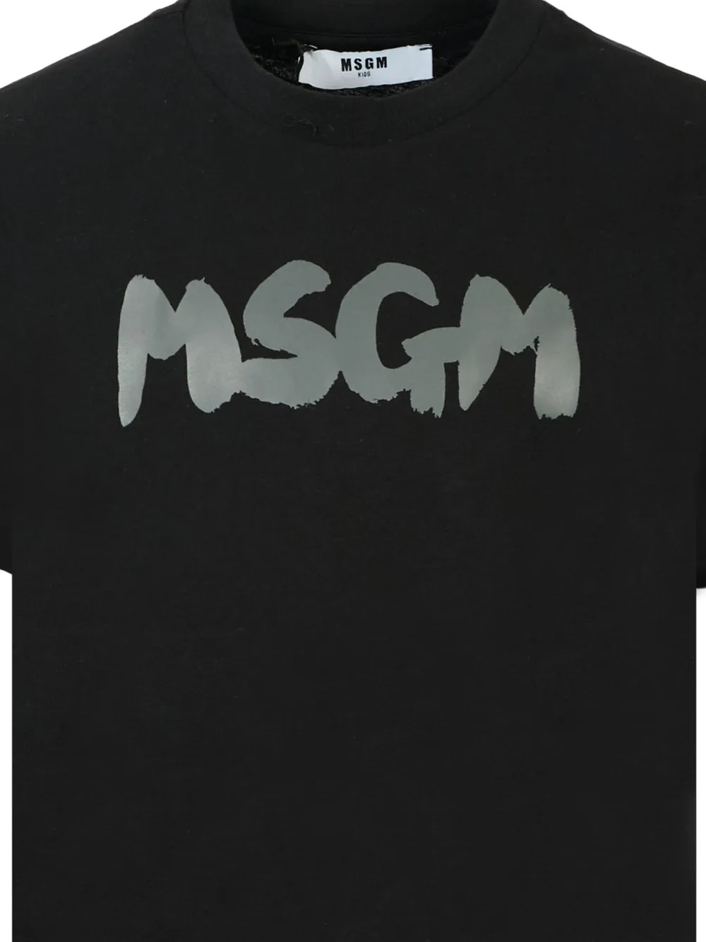 MSGM Kids logo-print T-shirt Zwart