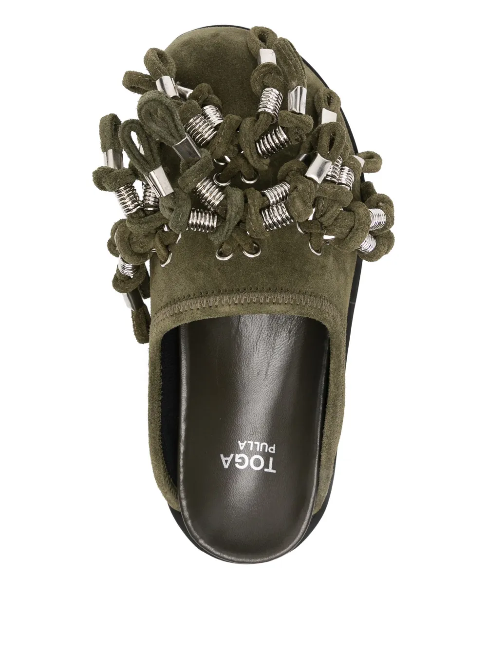 Toga Tassel-embellished Mules In Green