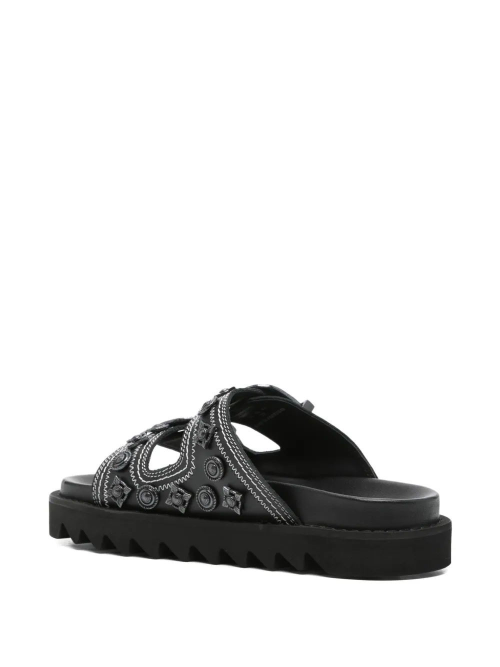 Toga Embellished-buckle Sandals In Black