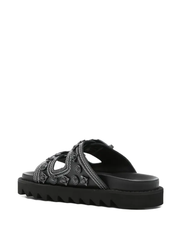 Toga Pulla embellished-buckle Sandals | Black | FARFETCH
