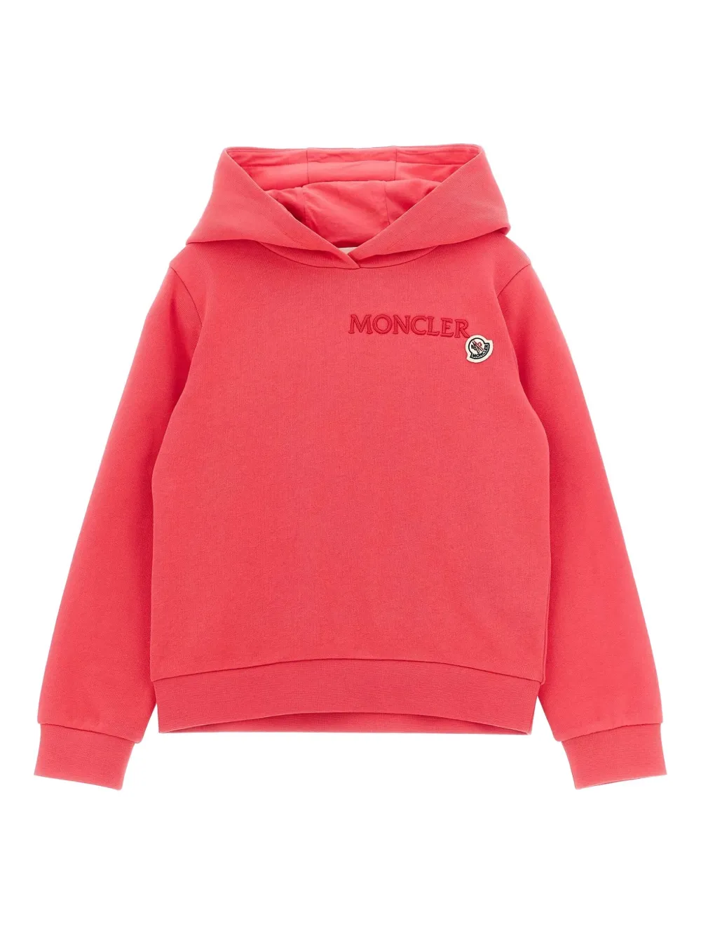 Moncler Enfant Hoodie met logo Roze