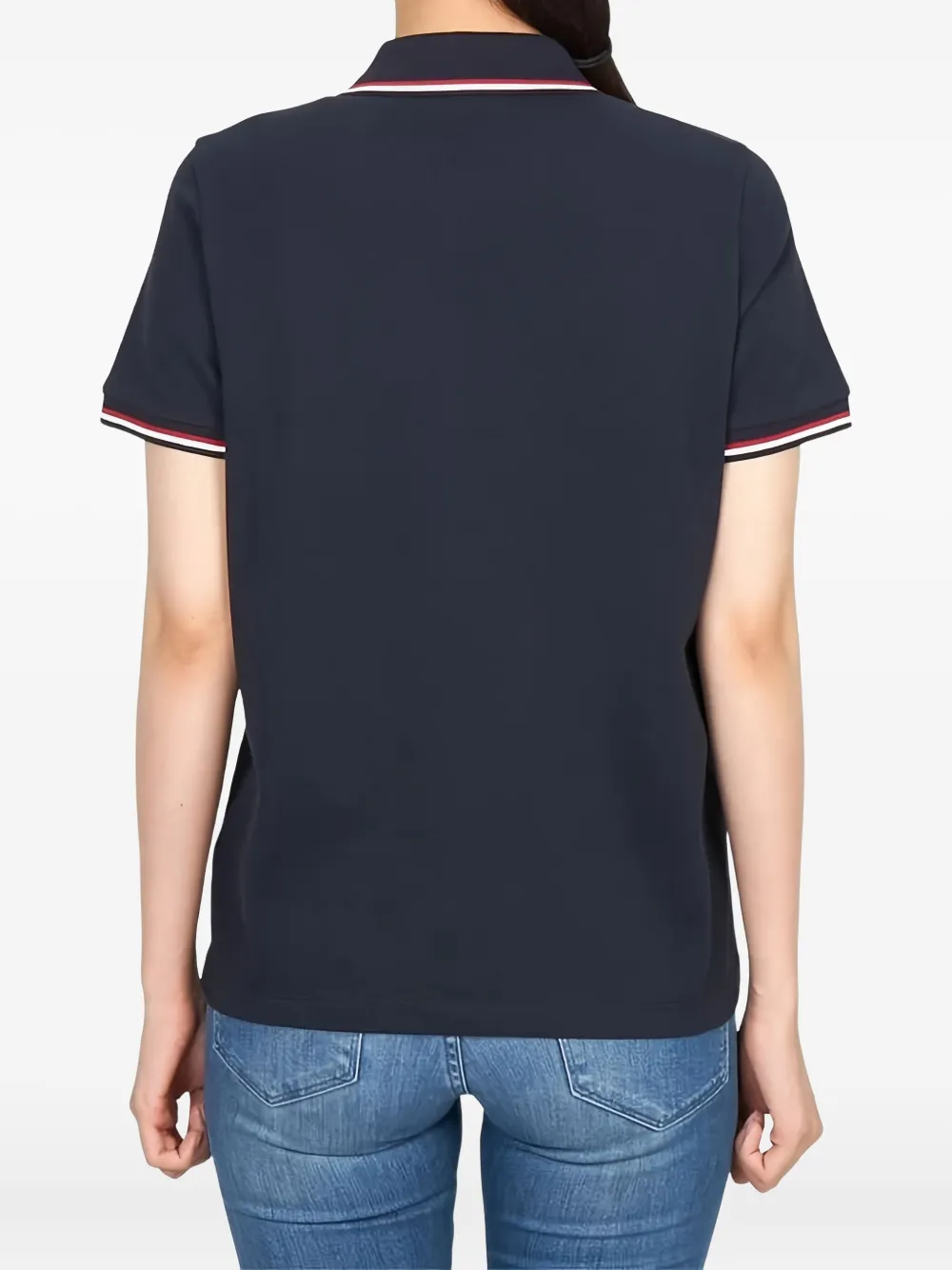 Moncler Enfant Poloshirt met logopatch Blauw