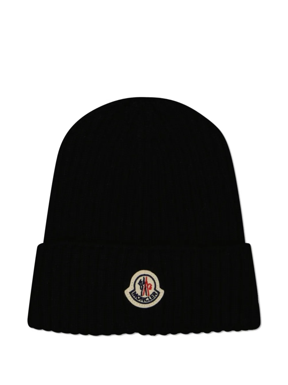 Moncler Enfant logo-patch beanie hat | Black | Image 1