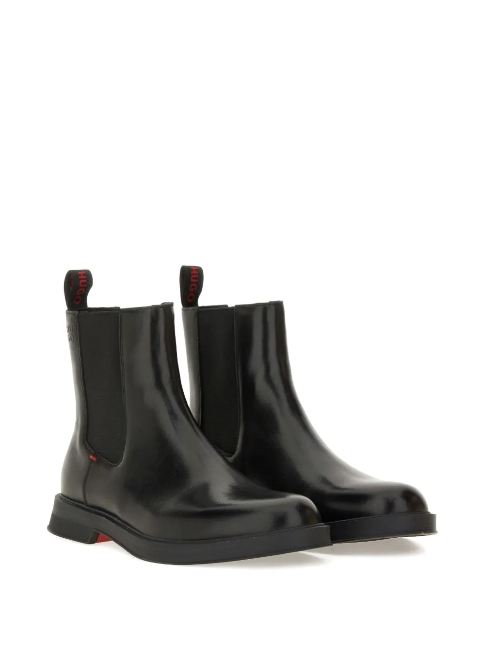 HUGO logo-detail chelsea boots Zwart