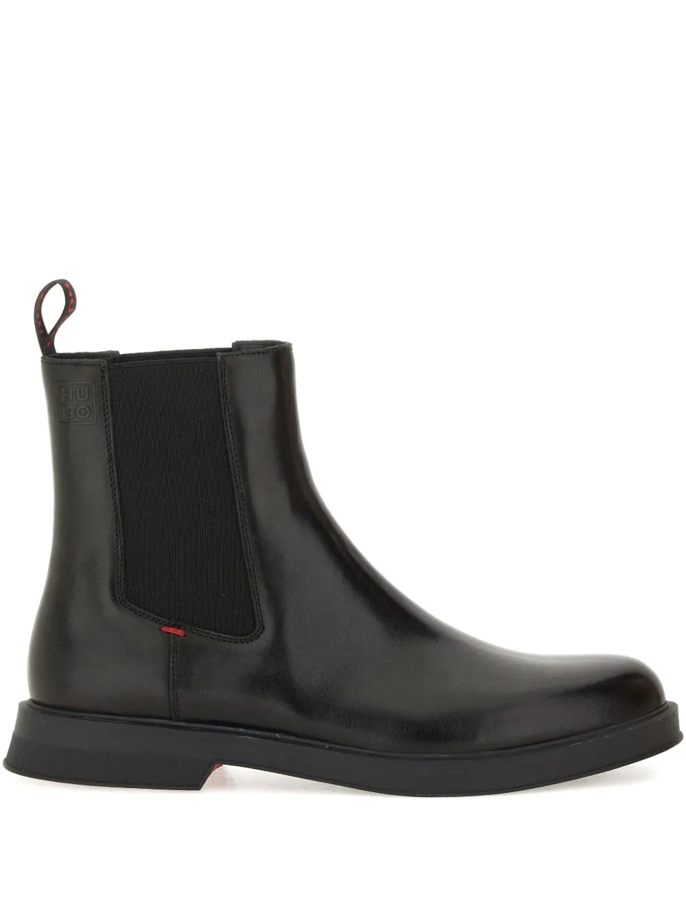 HUGO logo-detail chelsea boots Zwart