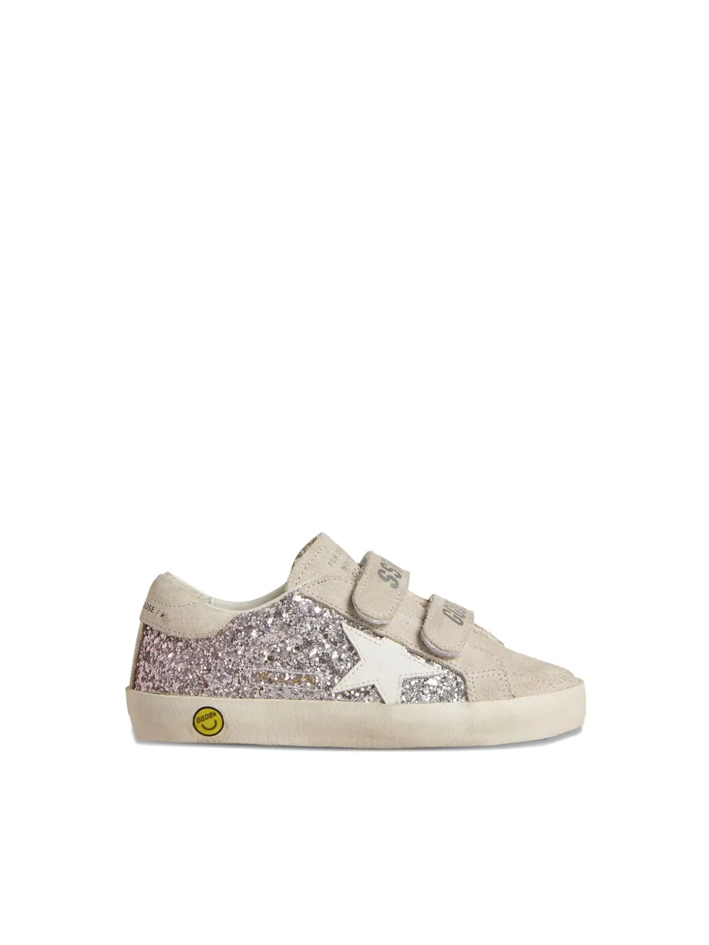Golden Goose Kids Sneakers met glitter en sterpatroon Zilver