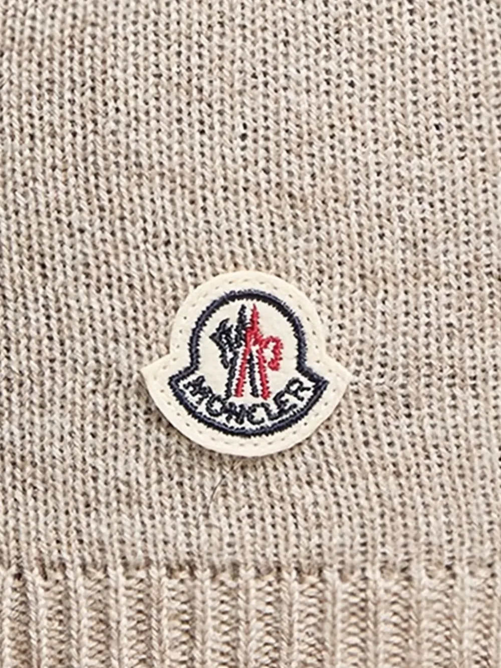 Moncler Enfant ribbed knit beanie - Beige
