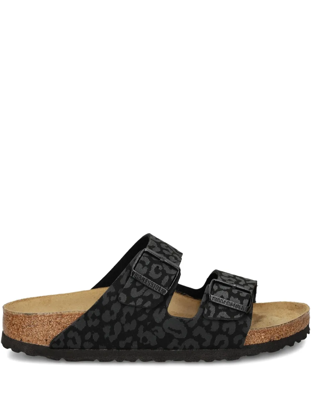 Birkenstock leopard-print buckle sandals Black