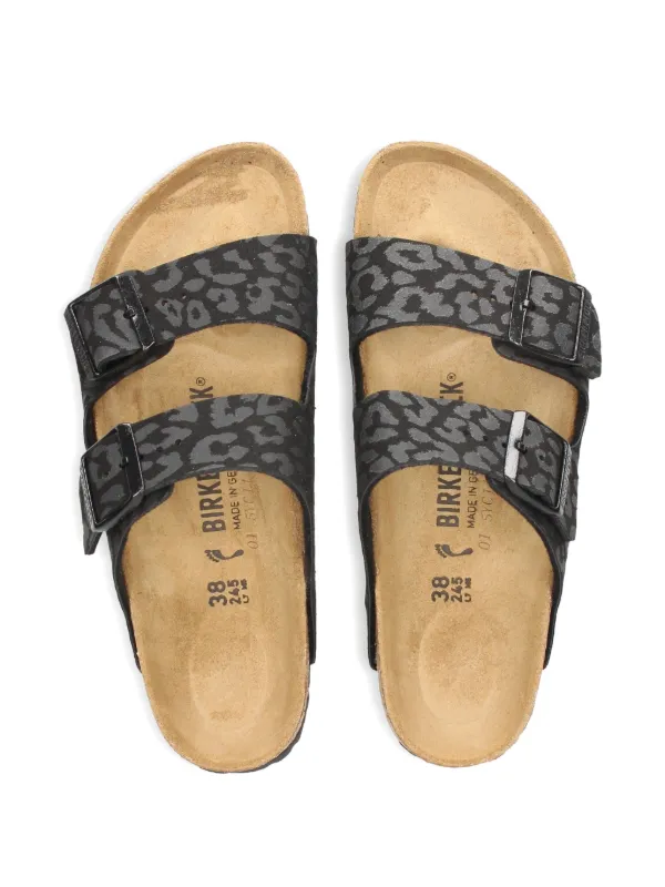 Birkenstock Arizona レオパード サンダル | ブラック | FARFETCH JP