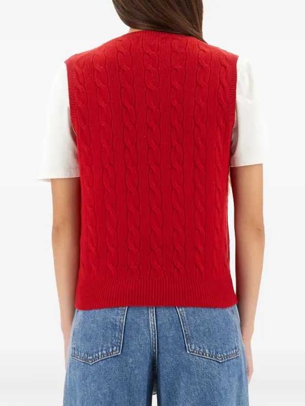 Polo Ralph Lauren ケーブルニット ベスト | レッド | FARFETCH JP
