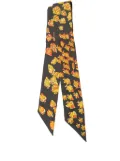 Hermès Pre-Owned 2010-2025 Rencontre Oceane Silk Twilly Scarf scarves - Black