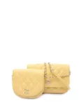 CHANEL Pre-Owned 2019 Quilted Lambskin Side Packs Flap crossbody bag - Yellow