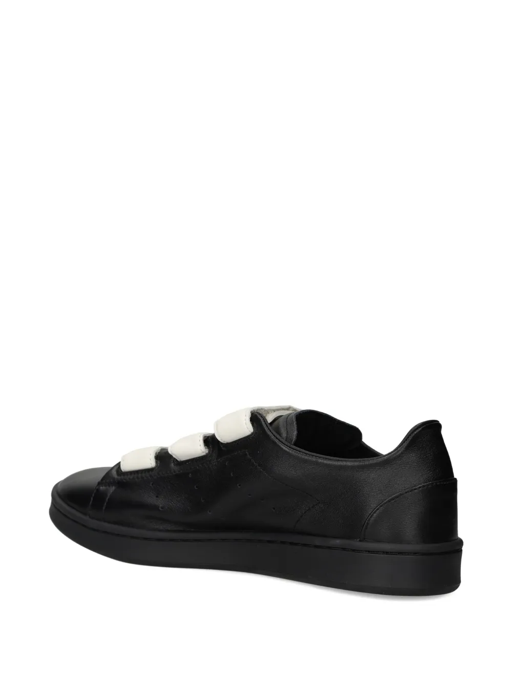 Y-3 leather strap sneakers Black