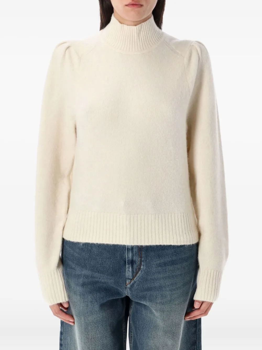 MARANT ÉTOILE turtleneck puff-shoulder jumper