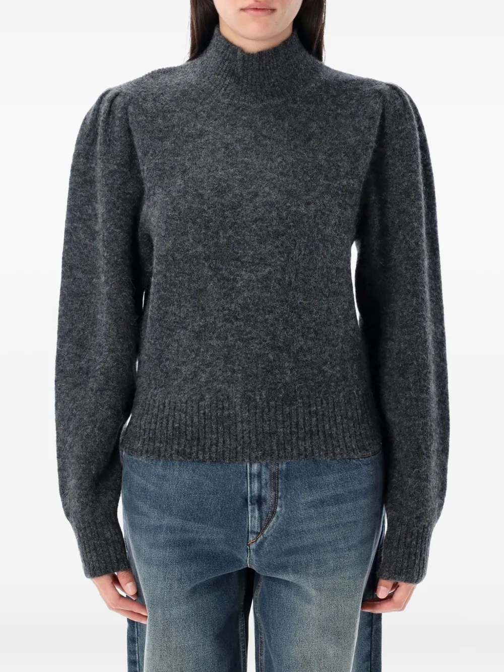 MARANT ÉTOILE turtleneck puff-sleeve sweater