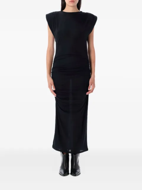 MARANT ÉTOILE padded-shoulder midi dress
