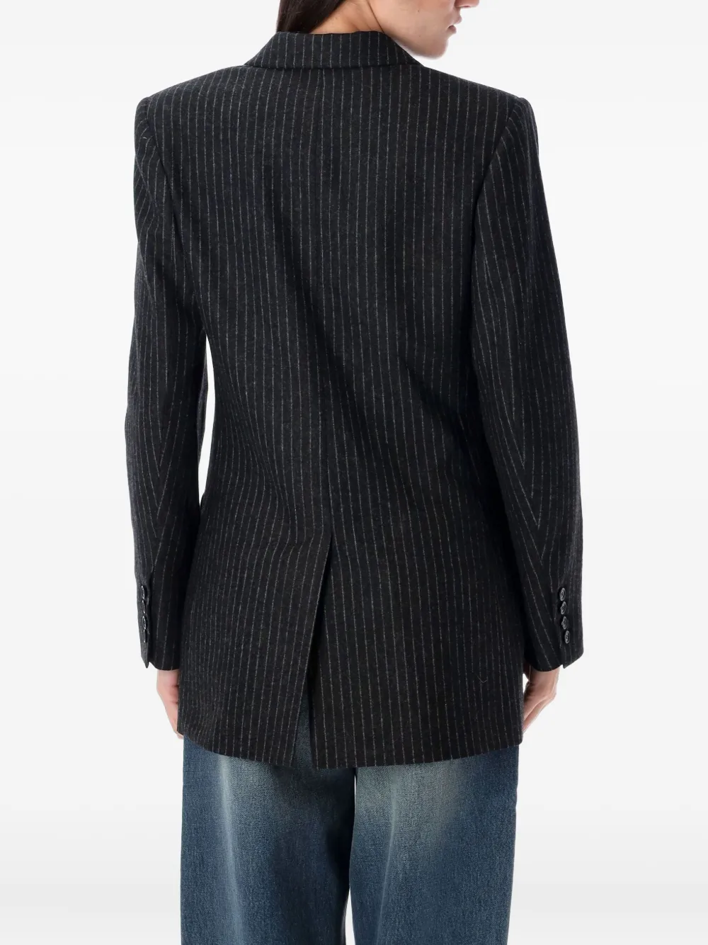 ISABEL MARANT pinstripe-pattern double-breasted blazer Grijs