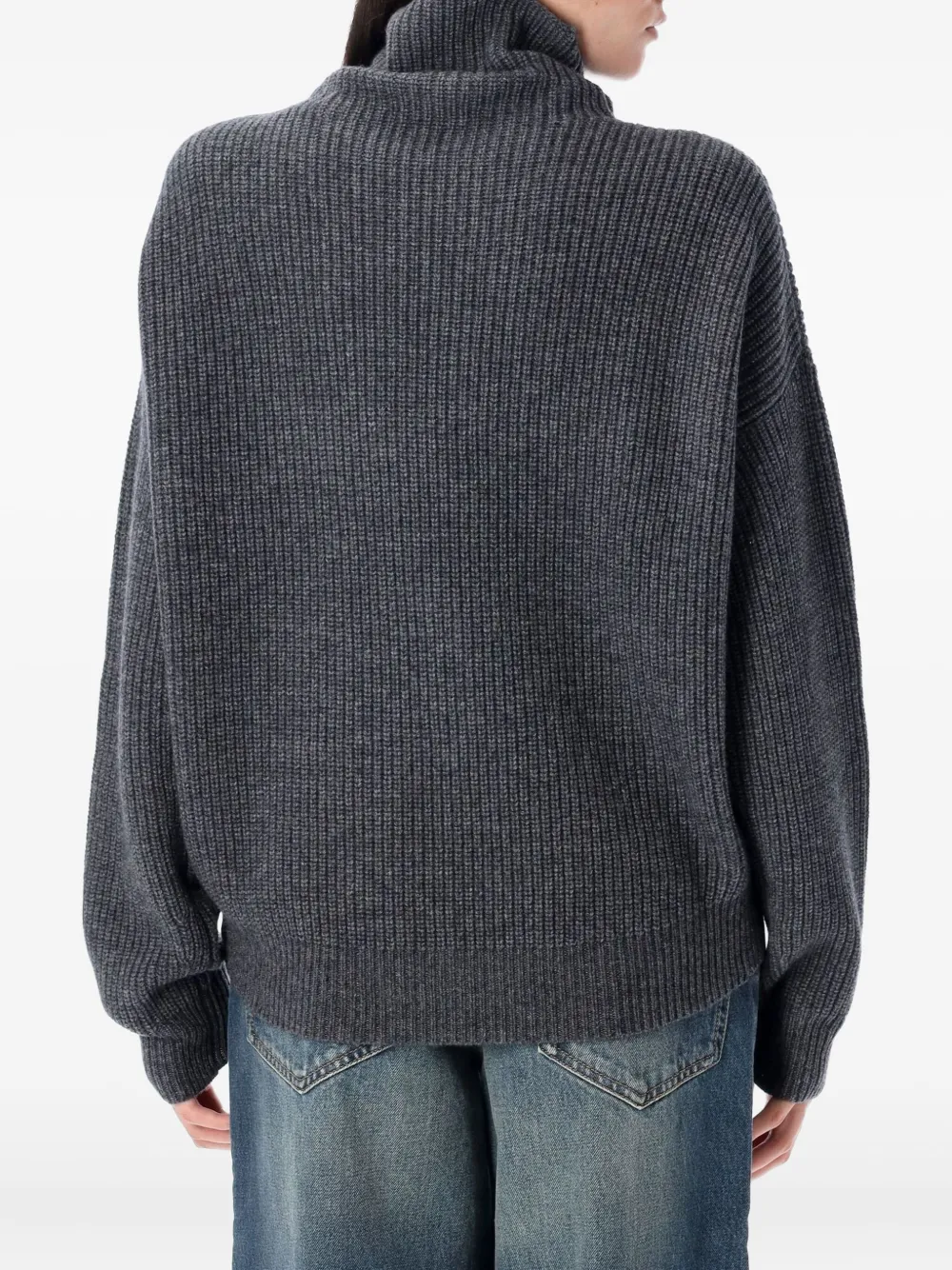 ISABEL MARANT high-neck ribbed knit Grijs