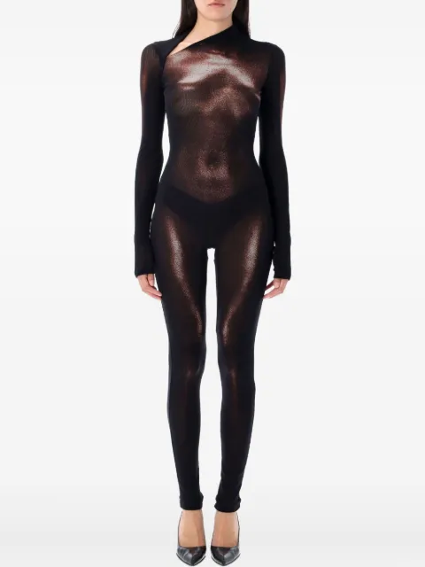Jean Paul Gaultier mesh body-print jumpsuit